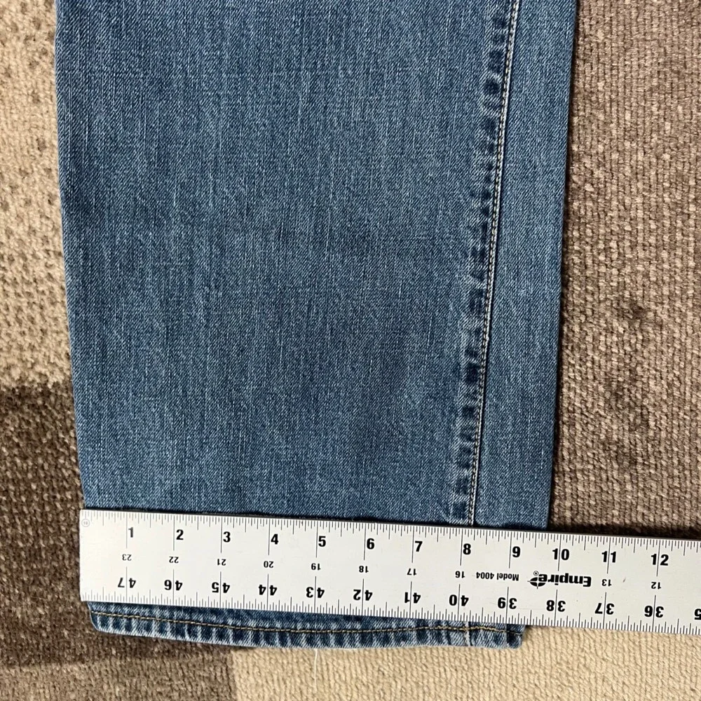Calvin Klein‎ Jeans Mens 38X30 Bootcut Blue Denim Pants Boho Western Whiskering